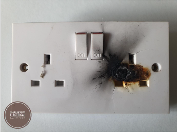 Burnt Plug Socket - Electrical Faults Fixed