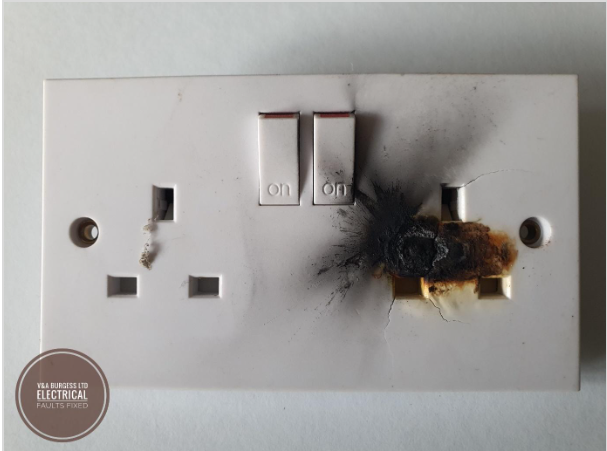 Burnt Plug Socket - Electrical Faults Fixed