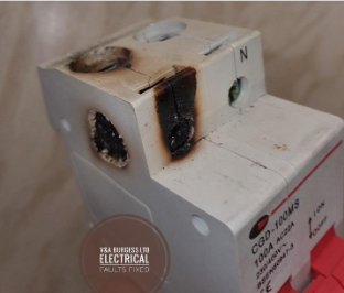 Electrical Faults Fixed -Burnt Out Main Switch