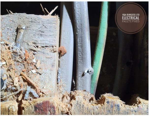 Cables damaged under floorboards by screws - Electrical Faults Fixed