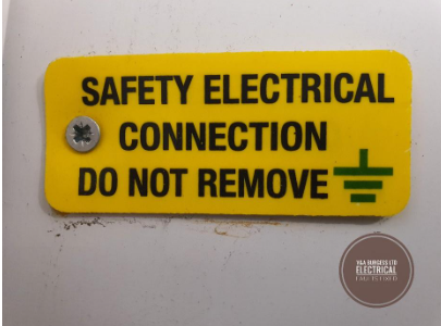 Earthing Labelling found at safety electrical connections and earth terminals - Electrical Faults Fixed