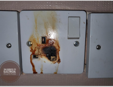 Burnt Plug Socket - Electrical Faults Fixed